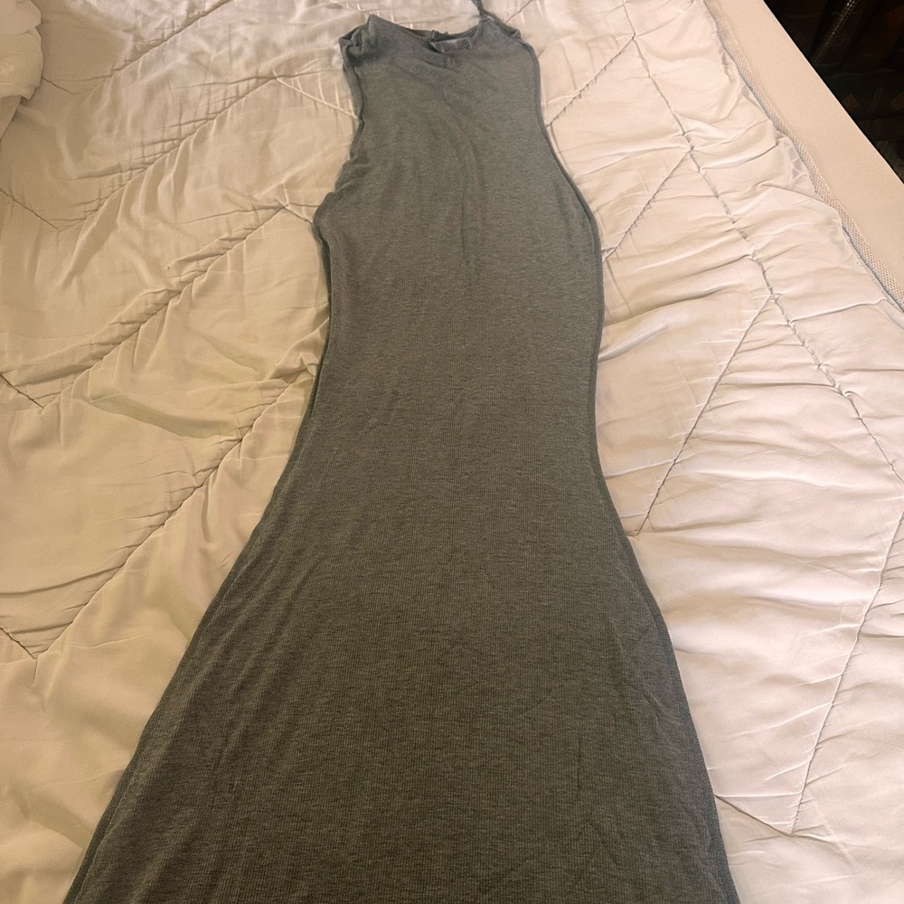 SKIMS Heather Gray Maxi Dress